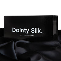 Pure Silk Pillowcase -Black